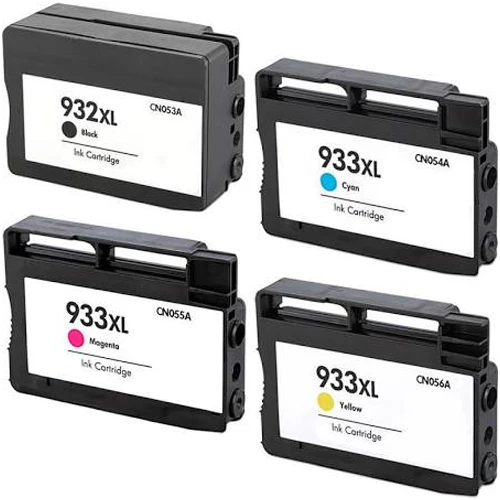 HP 932XL & 933XL High-Yield Remanufactured Ink Cartridge 4-Pack Combo