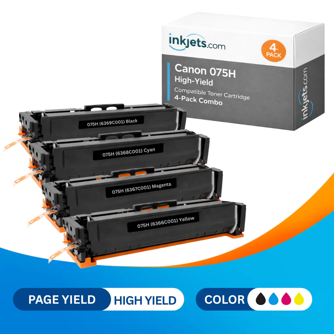 Canon 075H Compatible High-Yield Toner Cartridge 4-Pack Combo - Image 2
