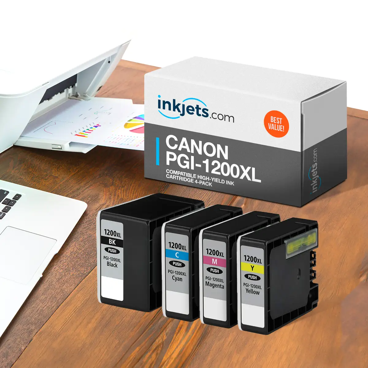 Canon PGI-1200XL High-Yield Compatible 4-Pack Combo - Image 3