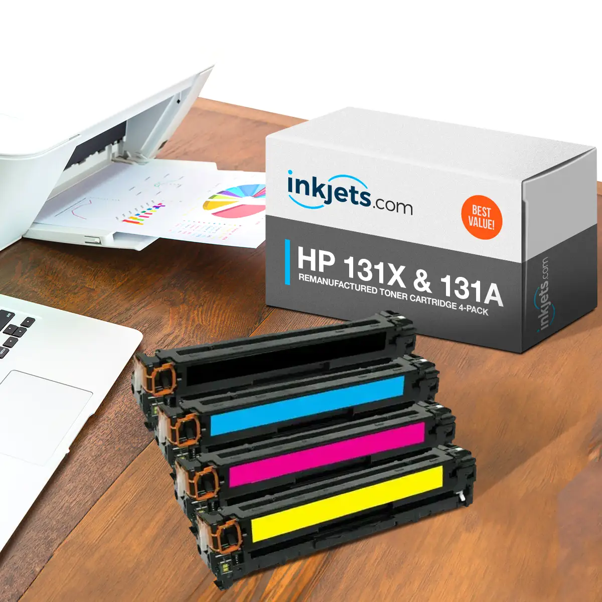 HP 131X & 131A Remanufactured Toner Cartridge 4-Pack - Image 3