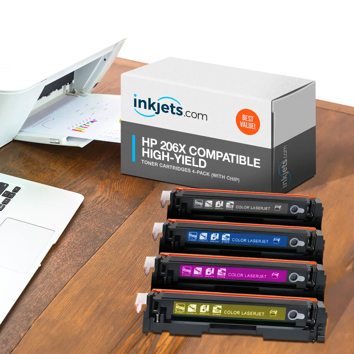 HP 206X Compatible High-Yield Toner Cartridges 4-Pack (With Chip) - Image 4