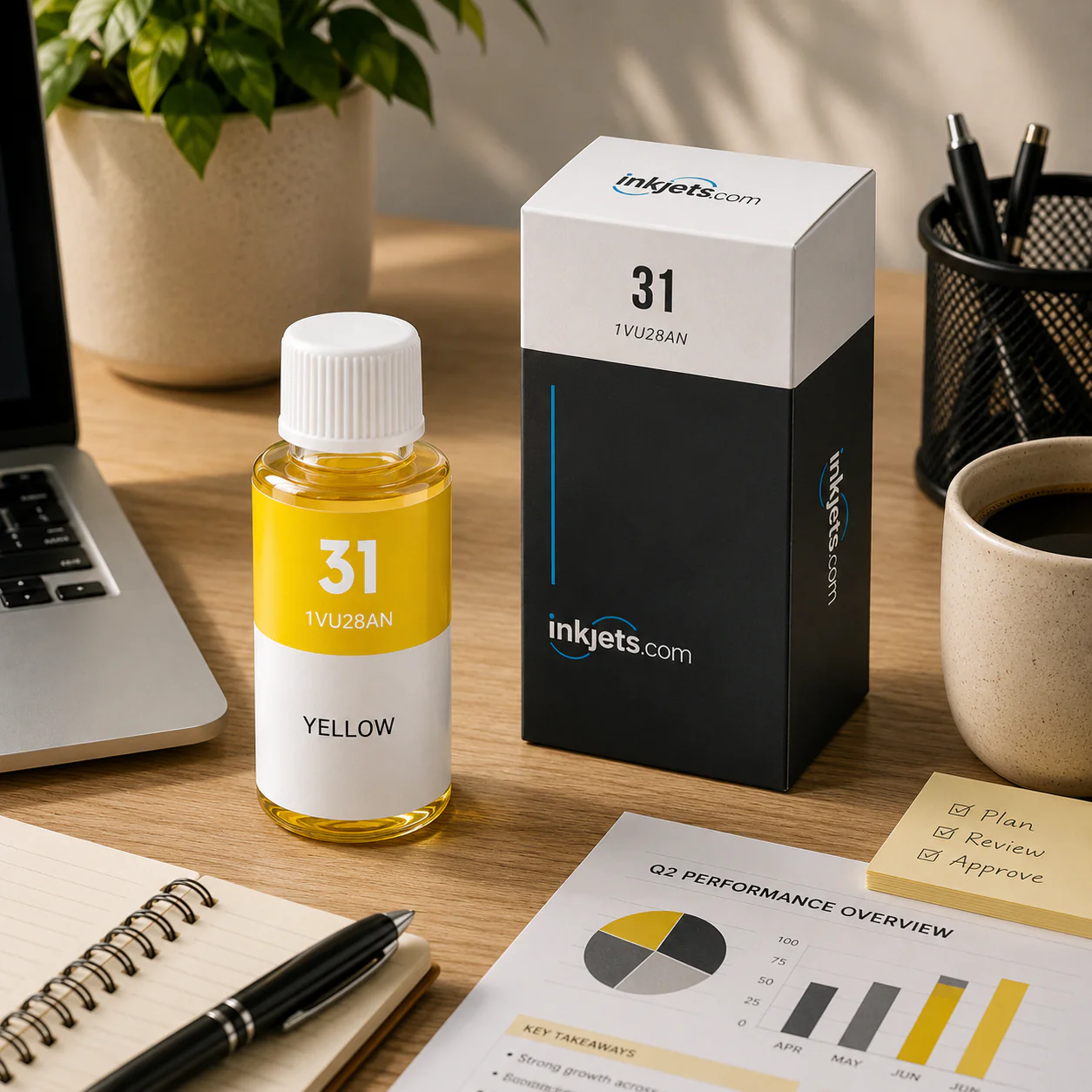 HP 31 (1VU28AN) Yellow Standard Yield Compatible Ink Bottle - Image 3