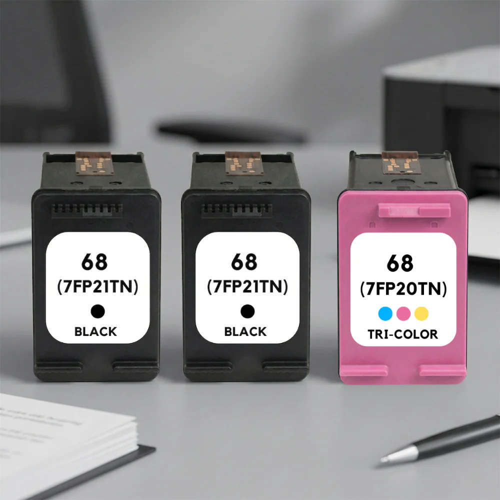 HP 68 Remanufactured Standard Yield Ink Cartridge 3-Pack Combo - Image 3