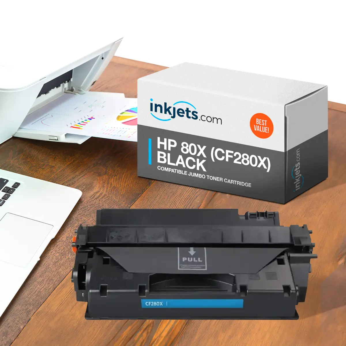 HP 80X (CF280X) Black Compatible Jumbo Toner Cartridge - Image 3