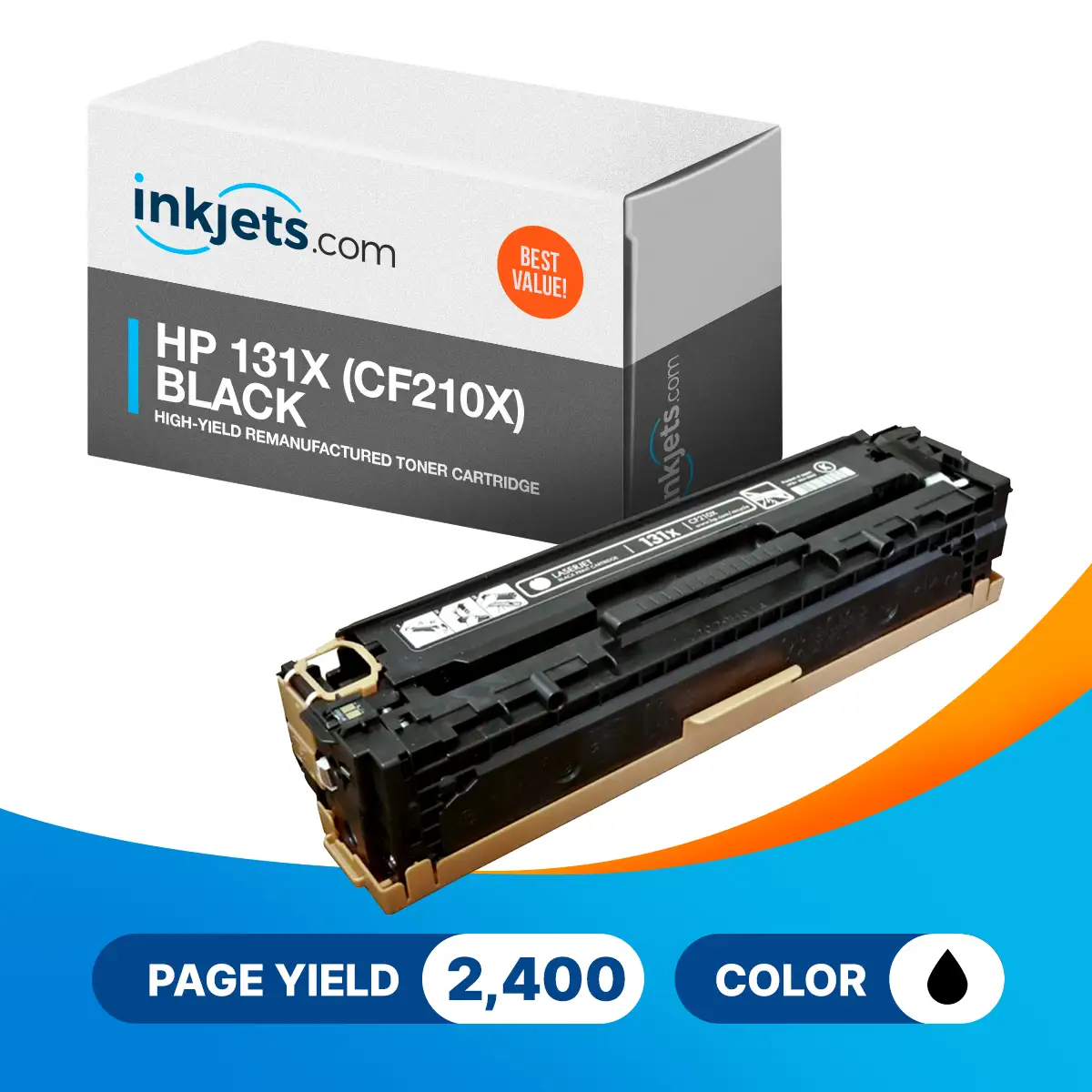 HP 131X (CF210X) Black High-Yield Remanufactured Toner Cartridge - Image 2