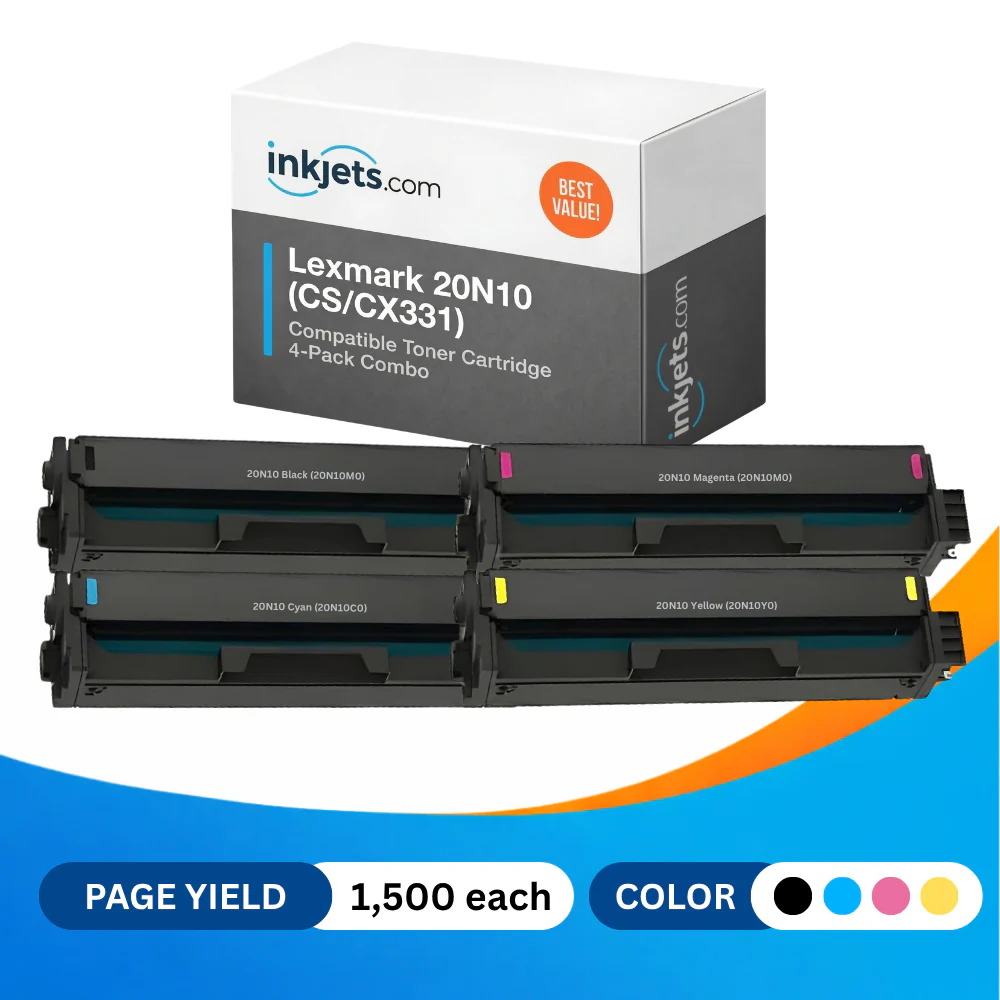 Lexmark 20N10 (CS/CX331) Compatible Standard Yield Toner Cartridge 4-Pack Combo - Image 2