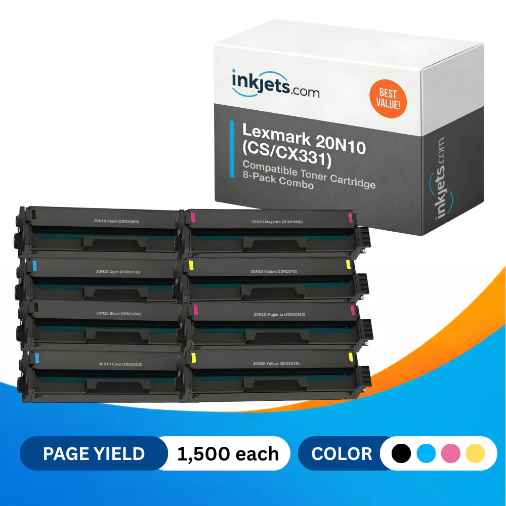 Lexmark 20N10 (CS/CX331) Compatible Standard Yield Toner Cartridge 8-Pack Combo - Image 2