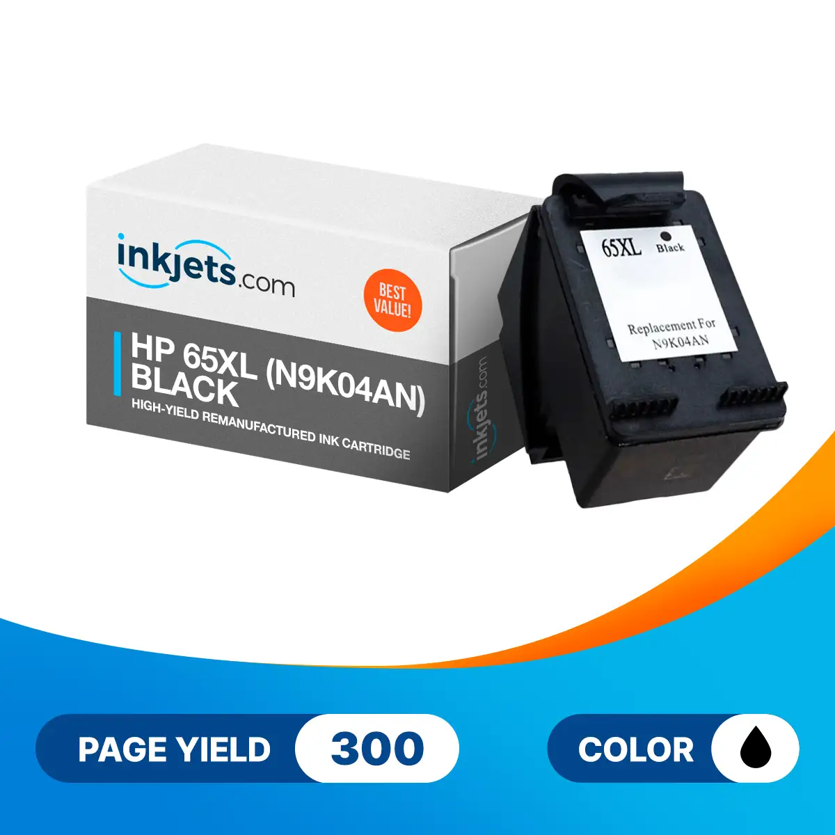 HP 65XL (N9K04AN) High-Yield Black Remanufactured Ink Cartridge - Image 2