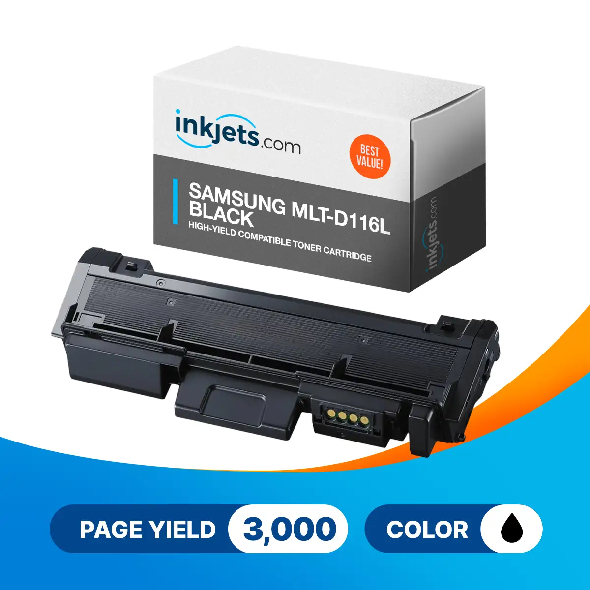 Samsung MLT-D116L High-Yield Black Compatible Toner Cartridge - Image 2